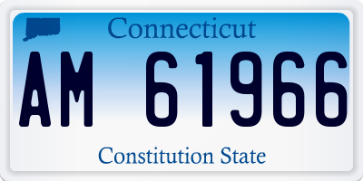CT license plate AM61966