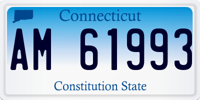 CT license plate AM61993