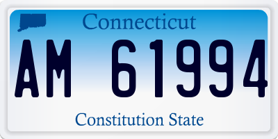 CT license plate AM61994