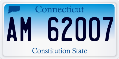 CT license plate AM62007