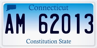CT license plate AM62013