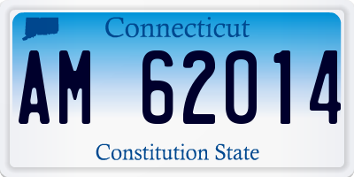 CT license plate AM62014