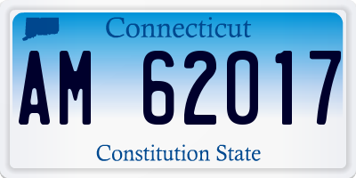 CT license plate AM62017