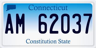 CT license plate AM62037