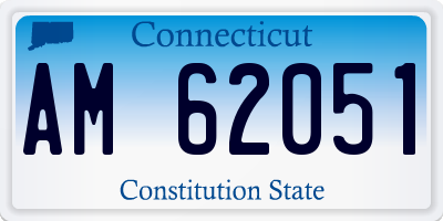 CT license plate AM62051