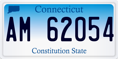 CT license plate AM62054