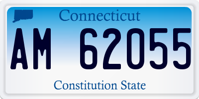 CT license plate AM62055