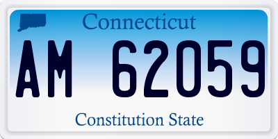 CT license plate AM62059