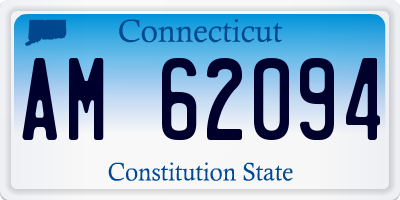 CT license plate AM62094