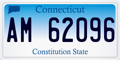 CT license plate AM62096