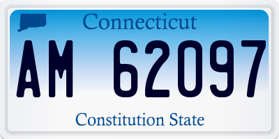 CT license plate AM62097