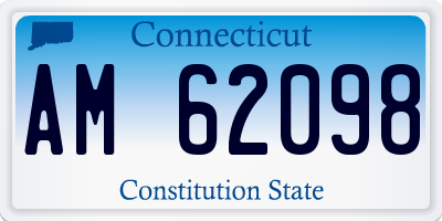 CT license plate AM62098
