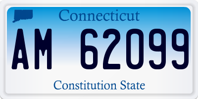 CT license plate AM62099