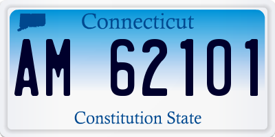 CT license plate AM62101