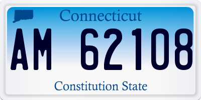 CT license plate AM62108