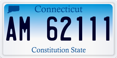 CT license plate AM62111