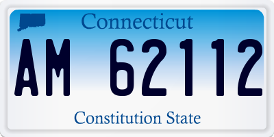 CT license plate AM62112