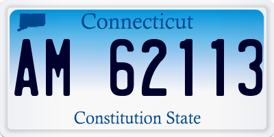 CT license plate AM62113