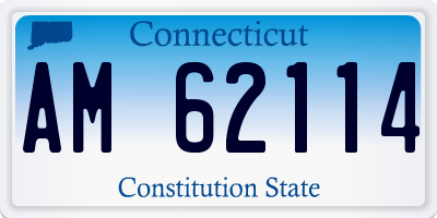 CT license plate AM62114