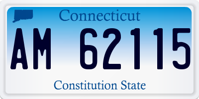 CT license plate AM62115