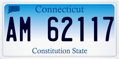 CT license plate AM62117