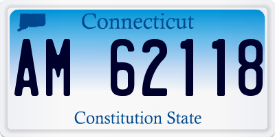 CT license plate AM62118