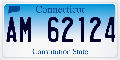 CT license plate AM62124