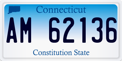CT license plate AM62136