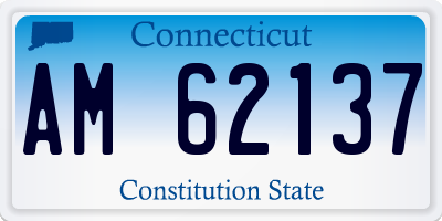 CT license plate AM62137