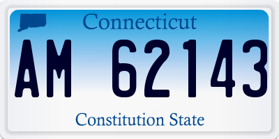 CT license plate AM62143