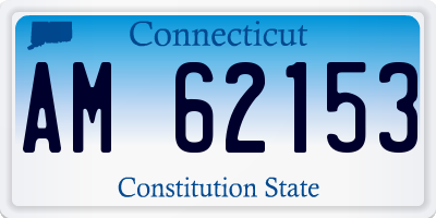 CT license plate AM62153