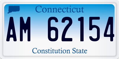 CT license plate AM62154
