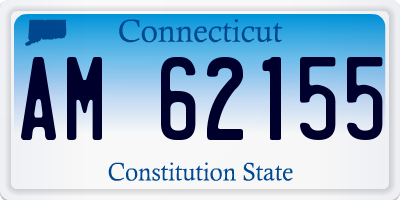 CT license plate AM62155