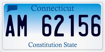 CT license plate AM62156