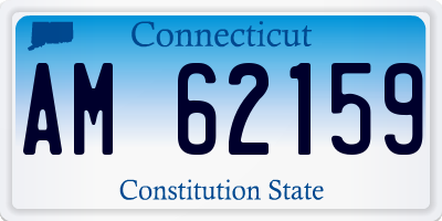 CT license plate AM62159