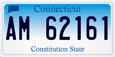 CT license plate AM62161