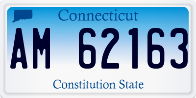 CT license plate AM62163
