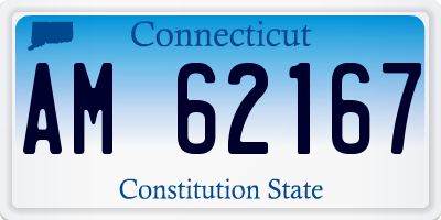 CT license plate AM62167