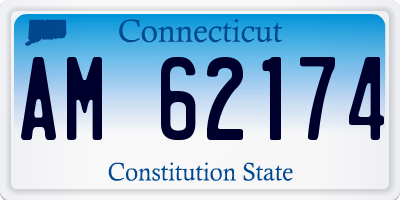 CT license plate AM62174