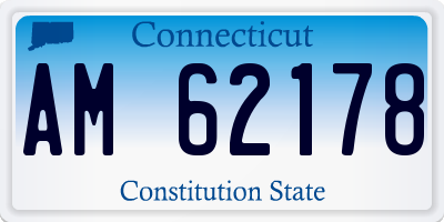 CT license plate AM62178