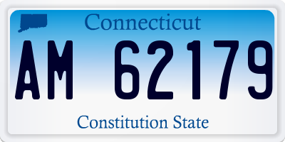 CT license plate AM62179