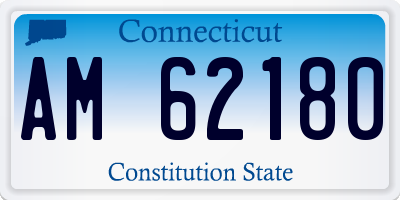 CT license plate AM62180