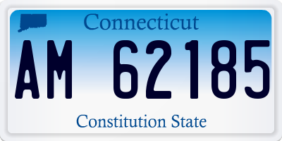 CT license plate AM62185