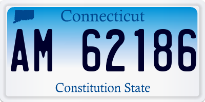 CT license plate AM62186