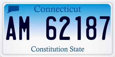 CT license plate AM62187