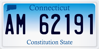 CT license plate AM62191