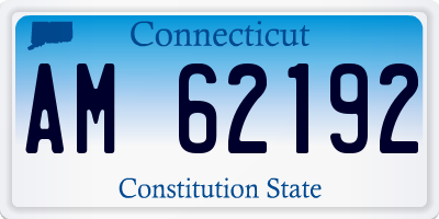 CT license plate AM62192