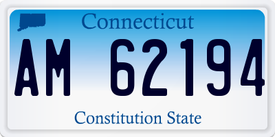 CT license plate AM62194