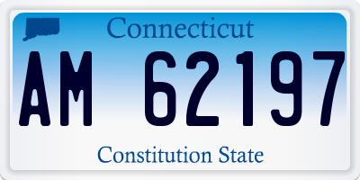 CT license plate AM62197