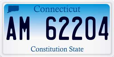 CT license plate AM62204